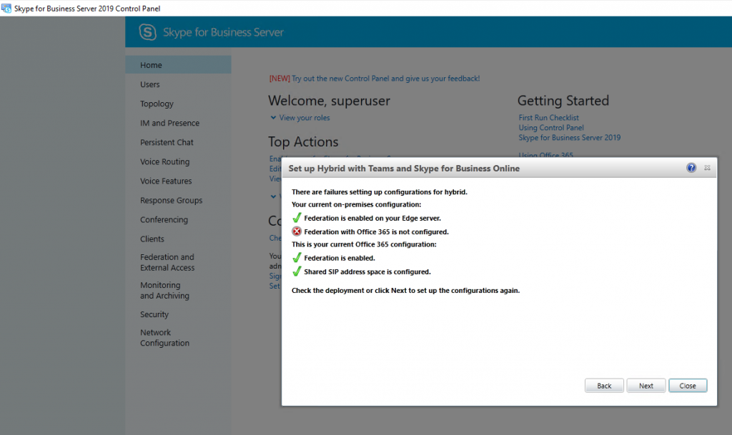 configure skype for business with office 365